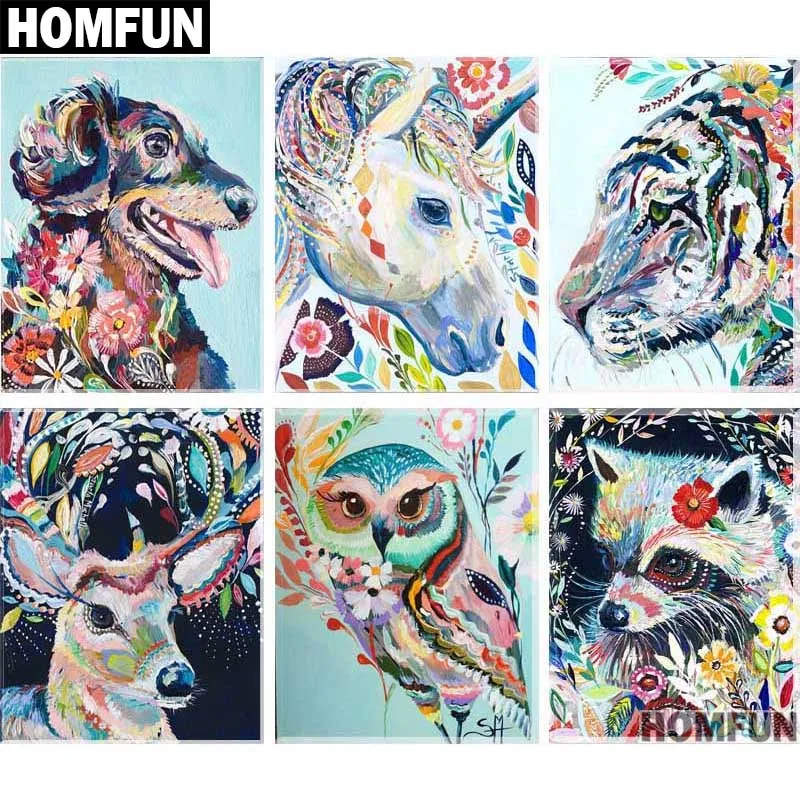 Алмазная 5D картина HOMFUN сделай сам полноразмерная/круглая Вышивка крестиком