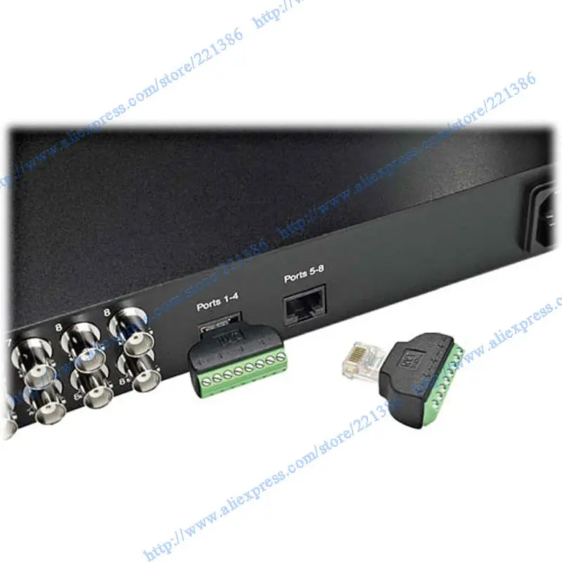 10 шт. RJ45 на винт терминальный адаптер штекер 8-контактный разъем разветвитель для