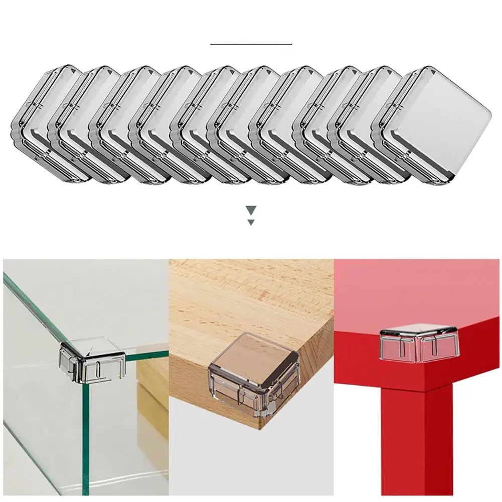 10PCS Children's Transparent Square Anti-collision Angle Corner Guard Infant L-shaped Spherical | Мать и ребенок