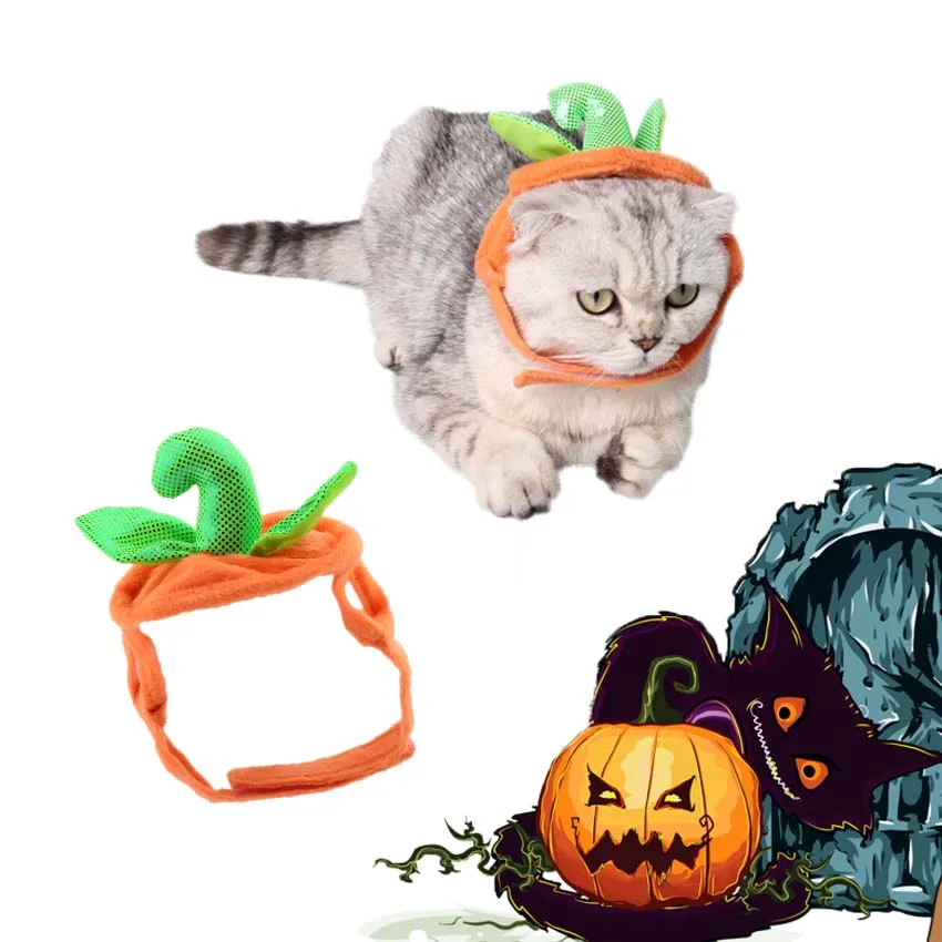 Новые шапки для кошек собак на день рождения шапка Хэллоуин тыква кошки котенок