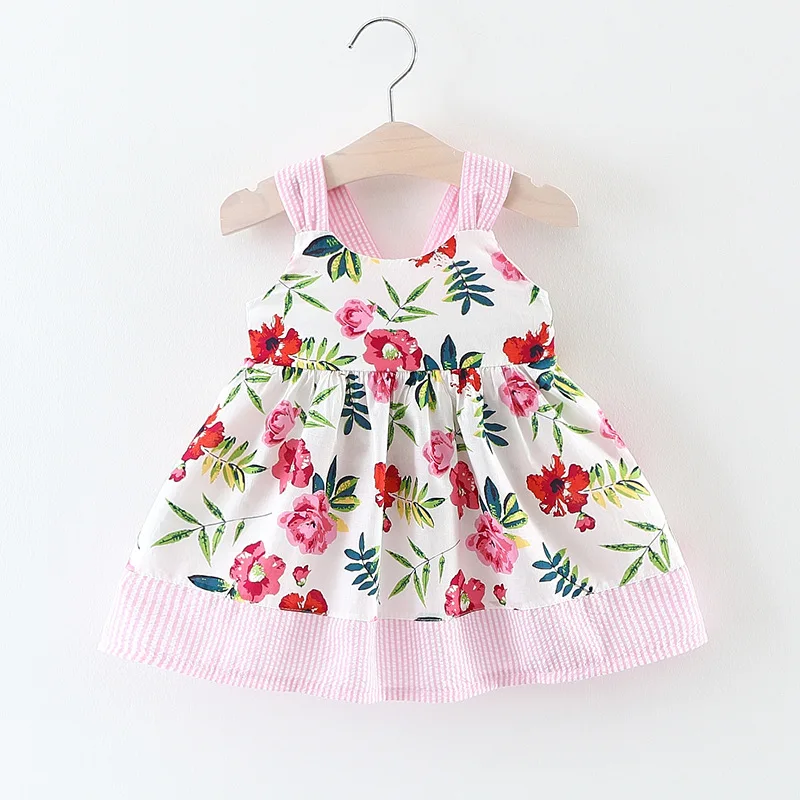 Funnyabc цветок платья для девочек Одежда маленьких летнее платье Детская одежда без