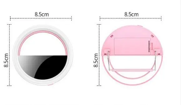 

Selfie Ring Mirror Makeup Case For iPhone 6 6S 5 5S SE 7 8 x for Samsung S8 S7 S6 LED Light Flash UP Android Mobile Phone