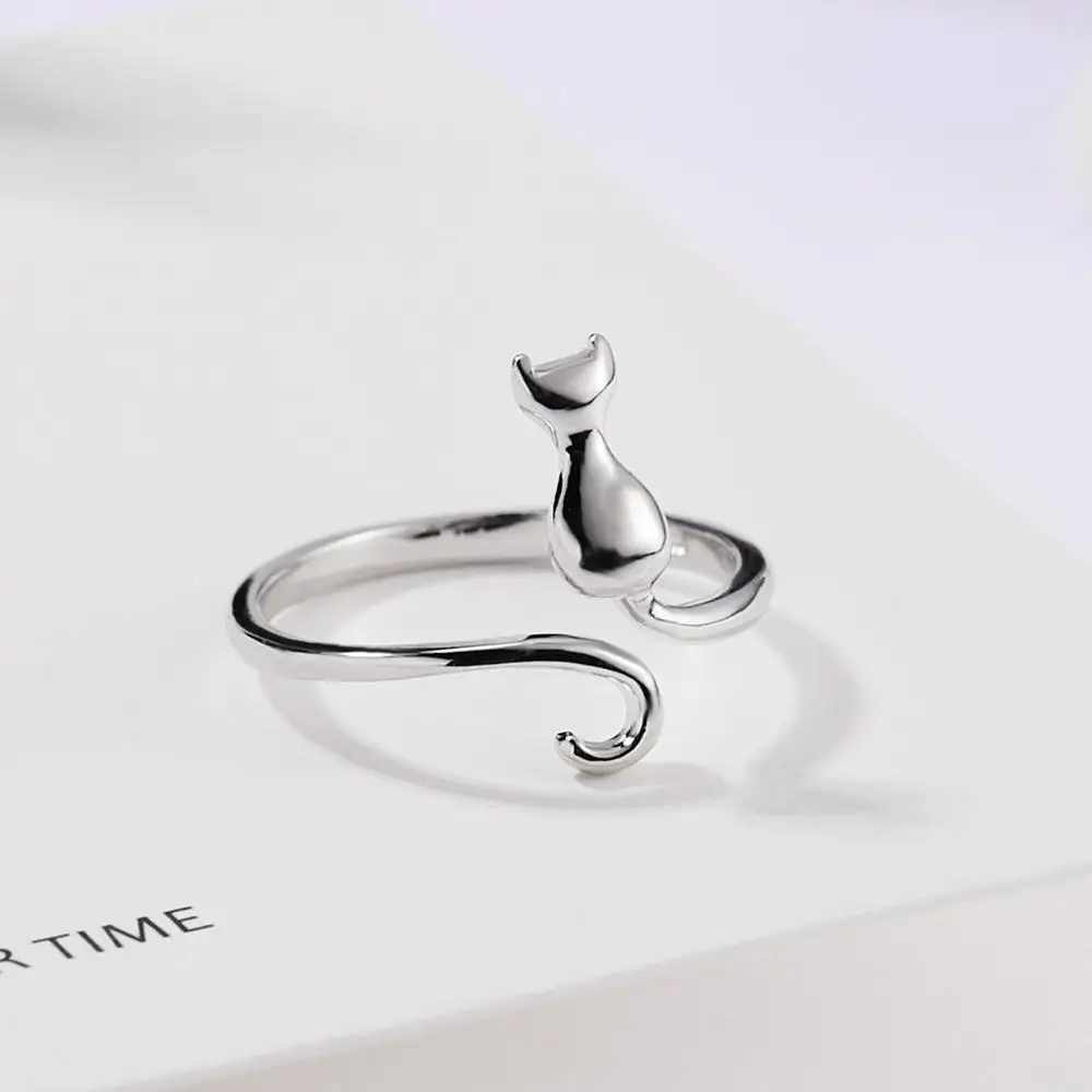 Новые поступления опал лист Кольца Cat для женщин Регулируемый Размеры кольцо
