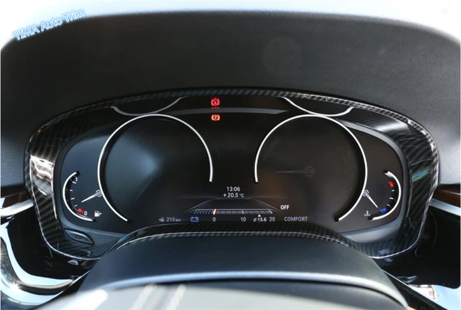 

Lapetus Auto Styling Dashboard Instrument Ring Cover Trim For BMW 5 Series G30 530I 2017 - 2021 ABS Carbon Fiber Look