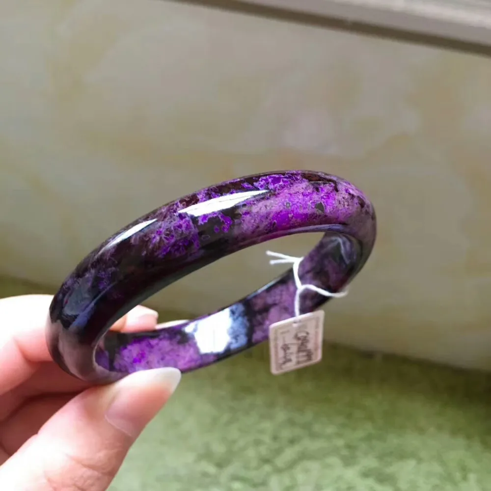 Genuine Natural Sugilite Gemstone Crystal Woman Bangle Inner Diameter 58mm AAAAA 12x8mm Drop Shipping | Украшения и аксессуары