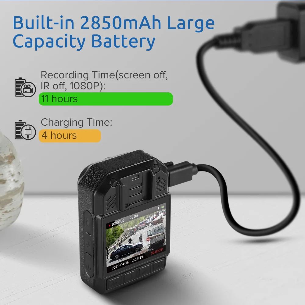 Мини-камера BOBLOV 1296P Full HD полицейская камера цифровой видеорегистратор