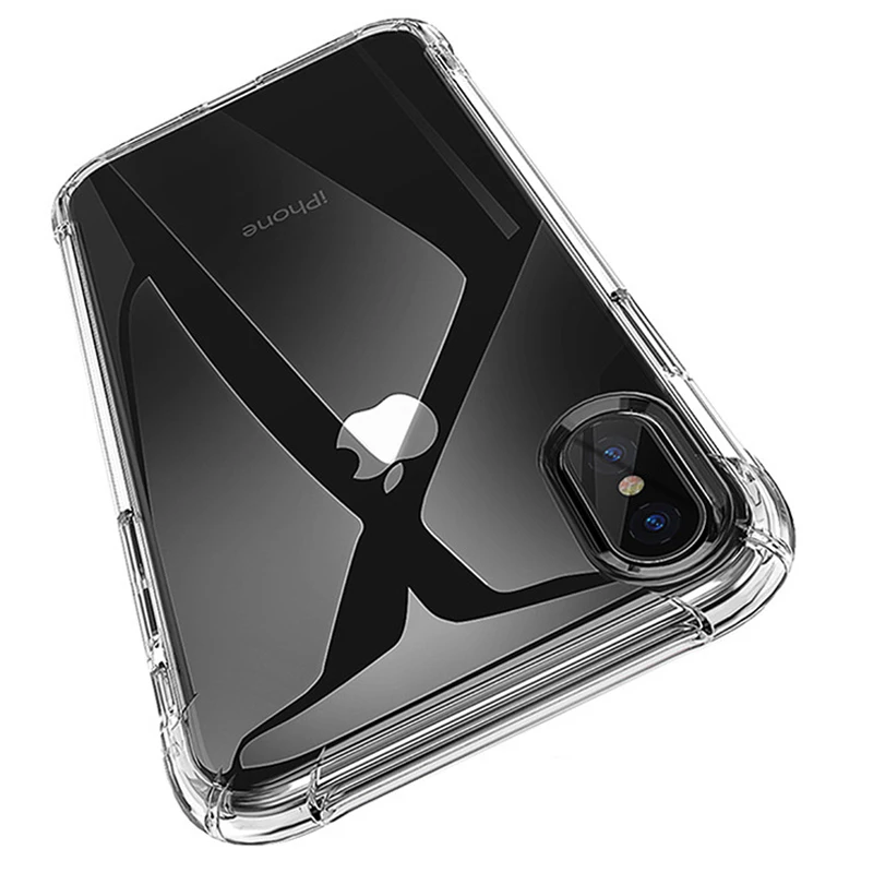 IUVS Clear силиконовый мягкий ТПУ чехол для Iphone XS MAX 7 8 6 Plus подушка безопасности