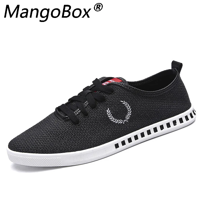 2018 Spring Summer Canvas Shoes Men Sneakers Low Top Linen Black White Beige Mens Casual Male Brand Fashion | Обувь