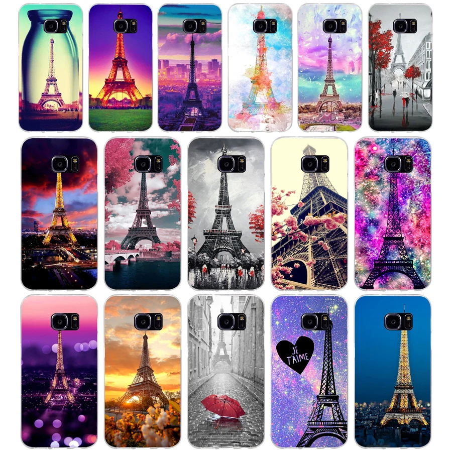 Мягкий силиконовый чехол из ТПУ с Эйфелевой башней 226H Love Paris для samsung Galaxy s6 s7 edge s8 s9