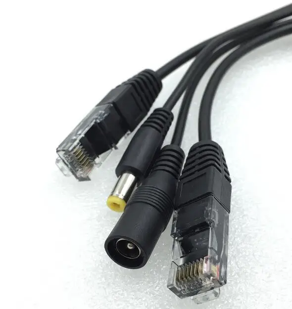 2 шт.(1 пара) кабель адаптер POE RJ45 POE инжектор+ POE сплиттер модуль питания 12-48 В для ip-камеры