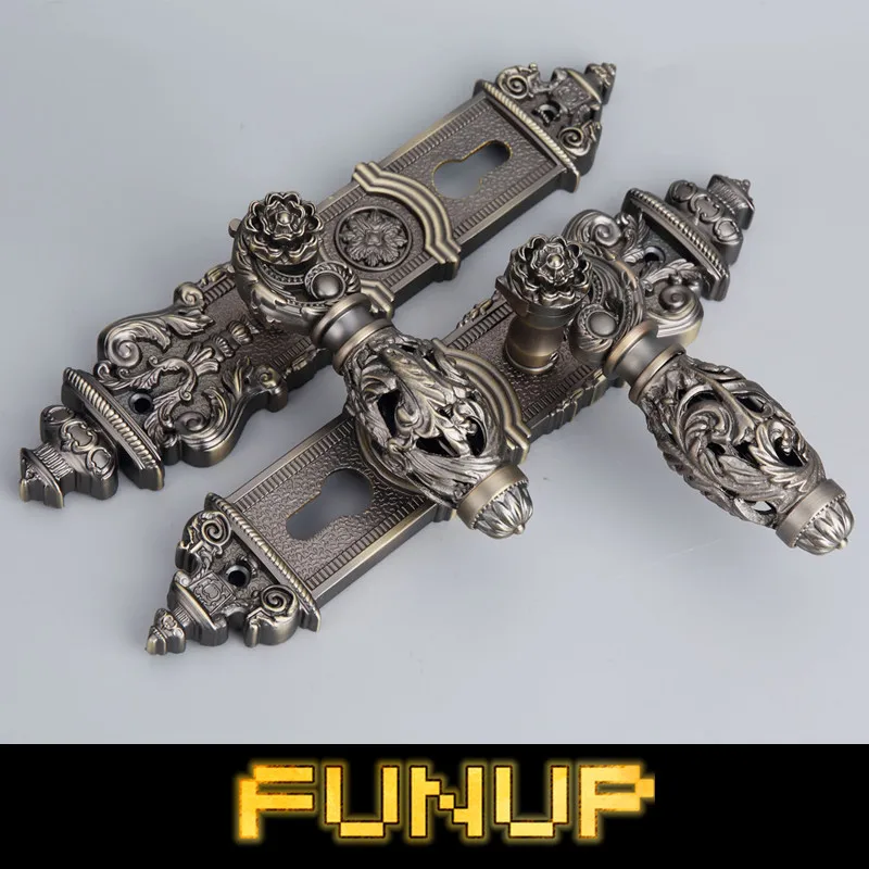 85 мм Центральное расстояние полый раздвоенный дверной замок с античной