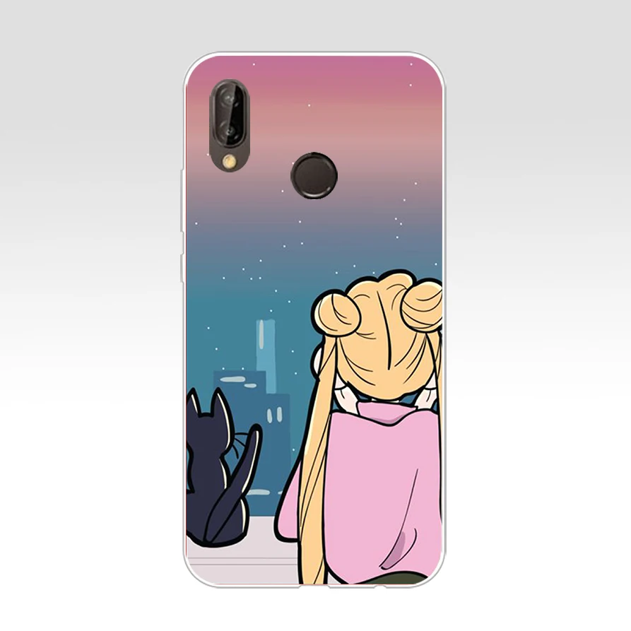 6 220SD модный мультяшный Сейлор Мун Мягкий Силиконовый ТПУ чехол для Honor 10 huawei p mate 10 20 30 lite y5 y6 prime - Цвет: 6