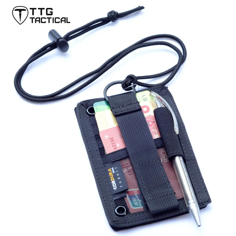 TTGTACTICAL Военный Тактический Патч ID держатель для карт шеи значок держатель ручки шейный ремешок w/брелок и кредитные карты Органайзеры