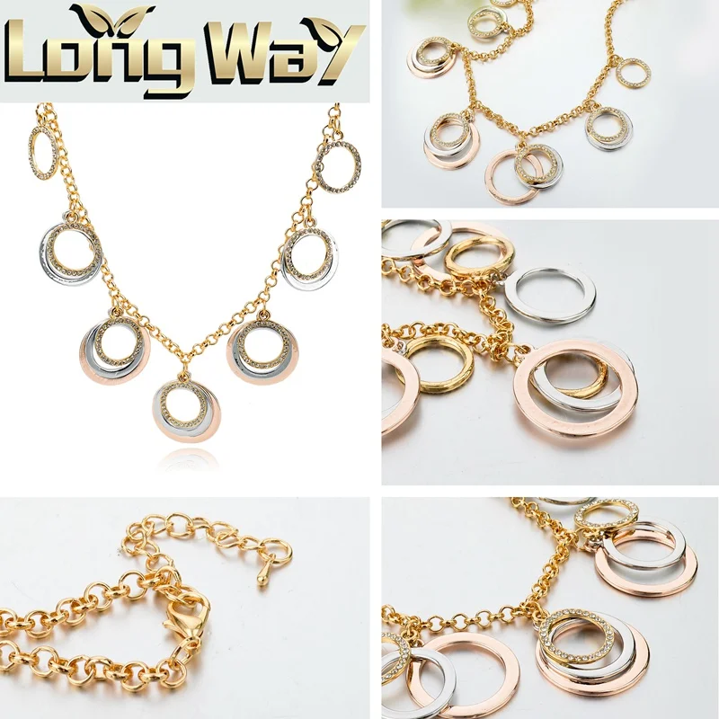 Женское колье чокер LongWay Maxi золотистого цвета с кристаллами свадебные аксессуары