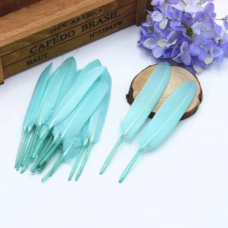 Mint Green Новые 20 красивых утиных перьев 10-16 см/4-6 дюймов DIY ювелирные украшения декоративные аксессуары - Цвет: Mint Green