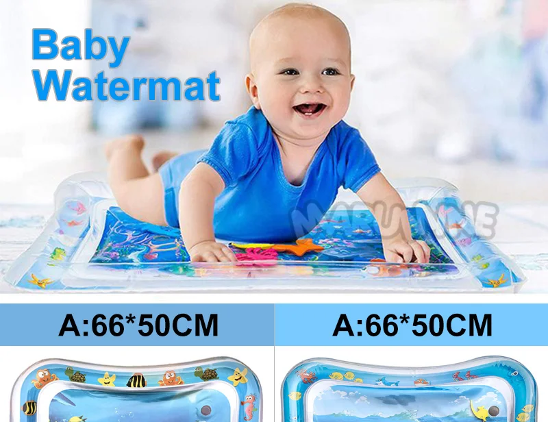 Marumine Детские воды игровой коврик для детей watermat 2-в-1 младенцев активности Тренажерный зал игрушки надувные креативный коврик игры Коврик для детей