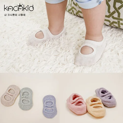0 To 12 Month Baby Socks Summer Boys Girls Pure Color Cotton Anti Slip Cute Newborn Wear GZ11