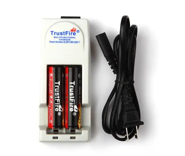 

2pcs TrustFire Protected 18650 3.7V 2400mAh Lithium Rechargeable Batteries + TrustFire TR-001 Multifunctional Battery Charger