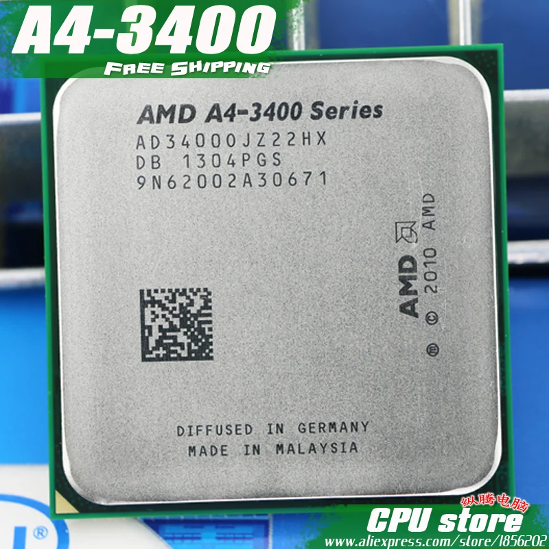 Бесплатная доставка процессор AMD A4 3400 Dual-core FM1 2 7 GHz 1MB 65W cpu pieces A4-3400 интегрированной
