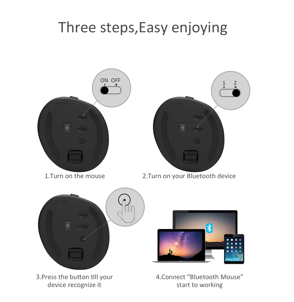 Delux M618 Мини Bluetooth 4,0+ 2,4 ГГц Двухрежимная беспроводная мышь 2400 dpi эргономичная перезаряжаемая Бесшумная Вертикальная мышь для ПК