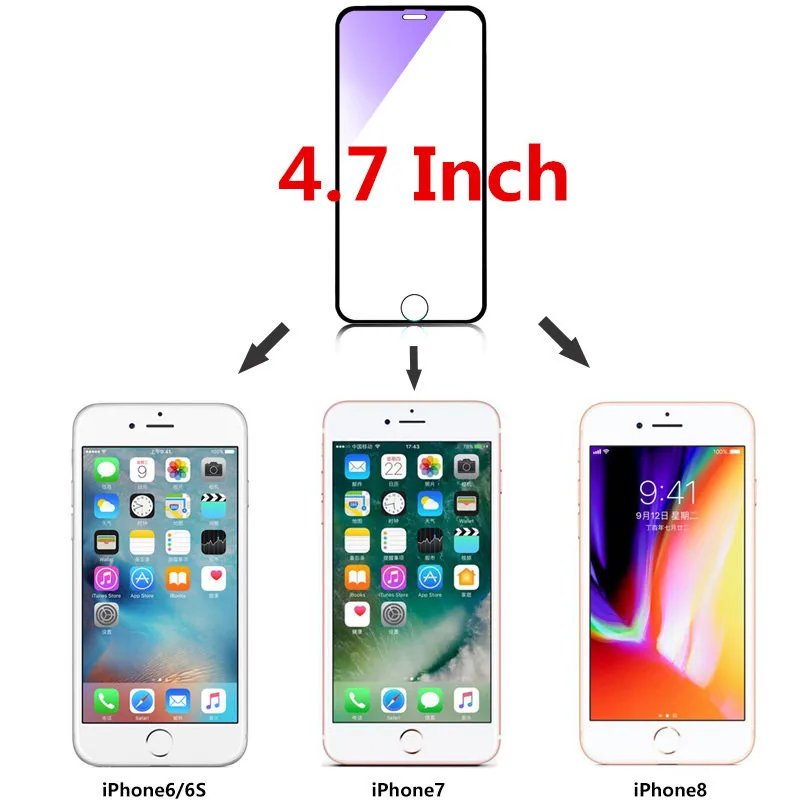 NFH 3 д полный Крытая Стекло для айфон 7 8 6X9 H крышка Экран защиты Apple на 6 6s Plus 10 X