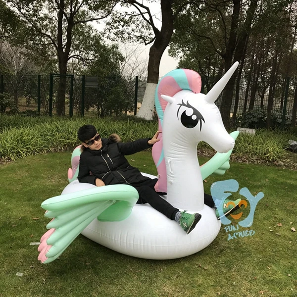 Бассейн поплавок гигантский надувной пони Единорог Pegasus Floaties надувные водные игрушки надувной матрас Boia Piscina