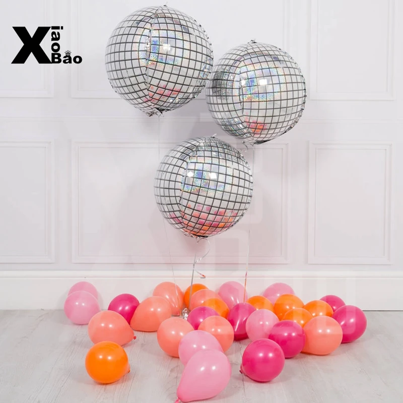 Неоновая Дискотека сумасшедшая латексная Фольга Воздушный шар букет облако
