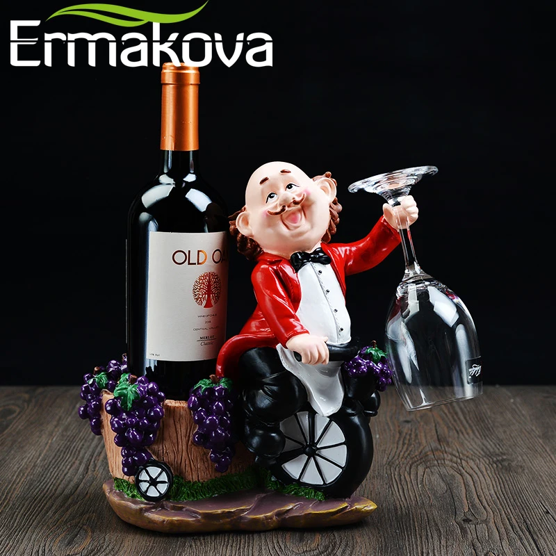 ERMAKOVA смола шеф повара стойка для вина/подставка держатель бутылки вина домашнее