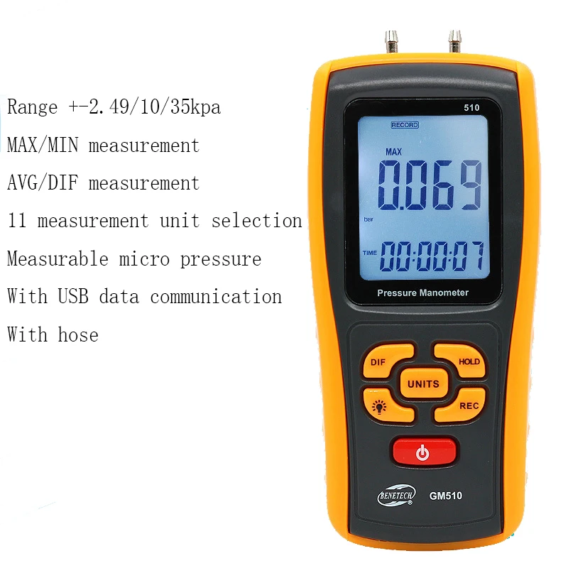 Цифровой Дифференциальный Манометр манометр ветра воздуха цифровой | Дом и сад