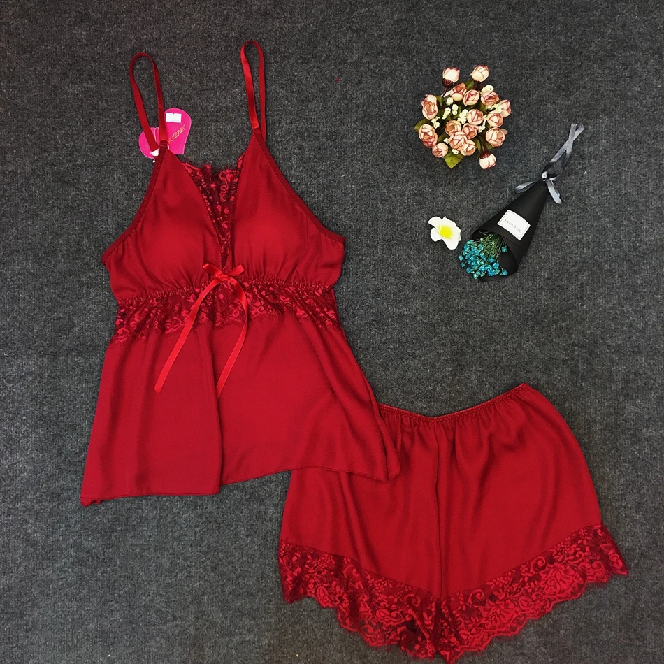 Горячая распродажа! Chifon пижамы наборы Sexy Babydoll два предмета Шорты трусики|sleepwear