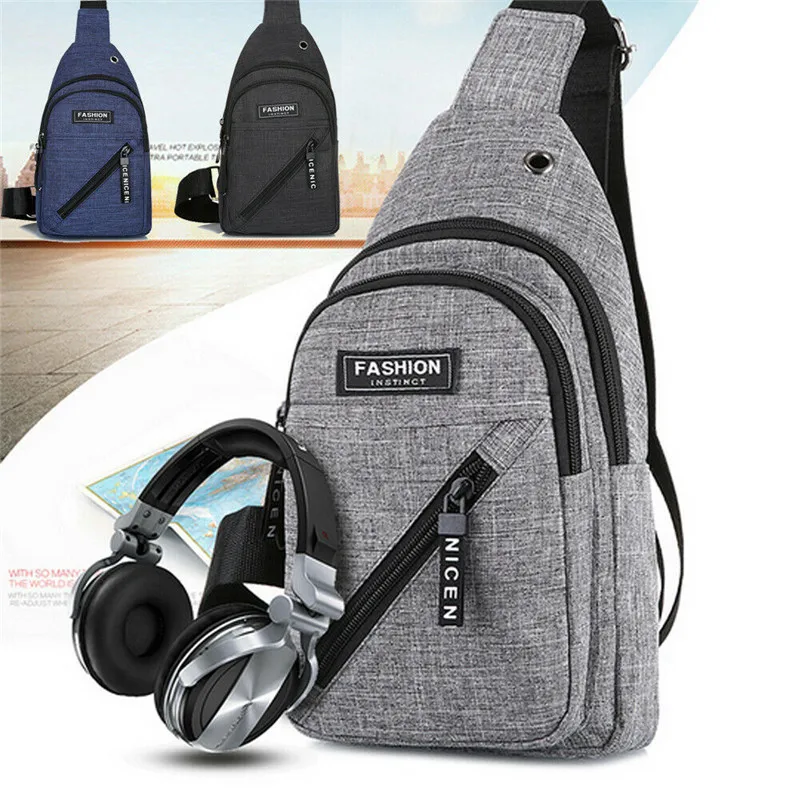 Мужская сумка слинг с usb зарядкой противоугонная через плечо|Поясные сумки| |