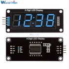 Трубка для часов TM1637, 4-значный светодиодный дисплей 0,56 дюйма (десятичный), 7-сегментный синий светодиодный дисплей, двойной точечный модуль 0,56 дюйма для Arduino