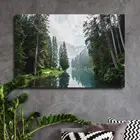 Современные картины Домашний декор цельнокроеное платье чистого озера и горы в лесу холст плакат стены искусства Природные Пейзажи Фотографии