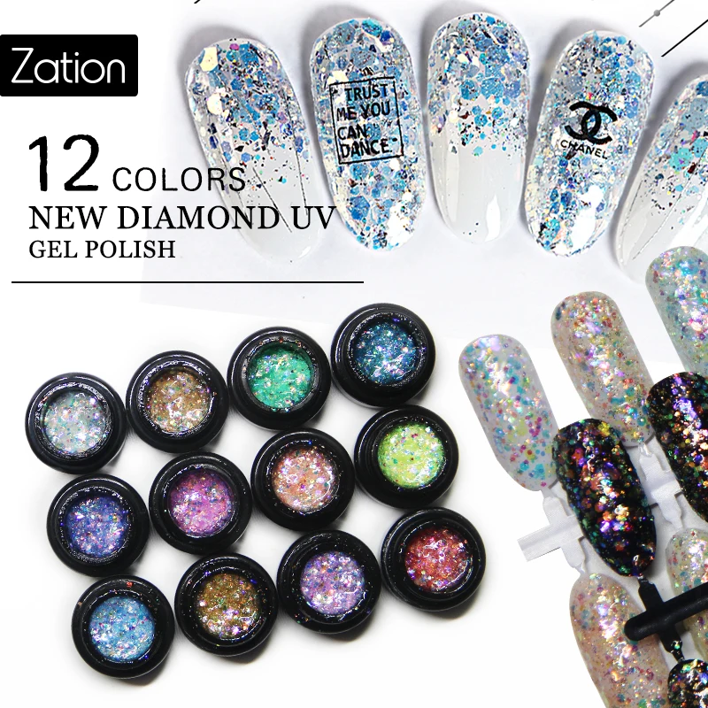 Гибридный Алмазный блеск Soak Off гель лак для ногтей натуральный клей Vernis