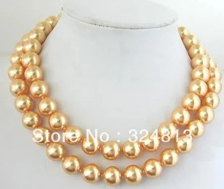 

Очаровательное! Длинное жемчужное ожерелье из золотистого жемчуга в южноморском стиле 34 дюйма 12 мм #1640