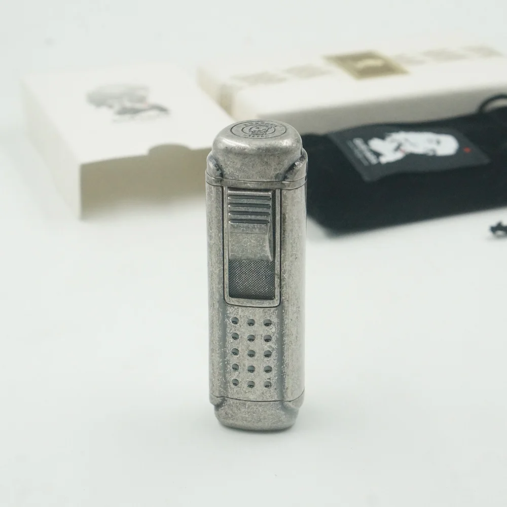 Guevara винтажная Серебристая газовая Бутановая Зажигалка из закаленной стали 4
