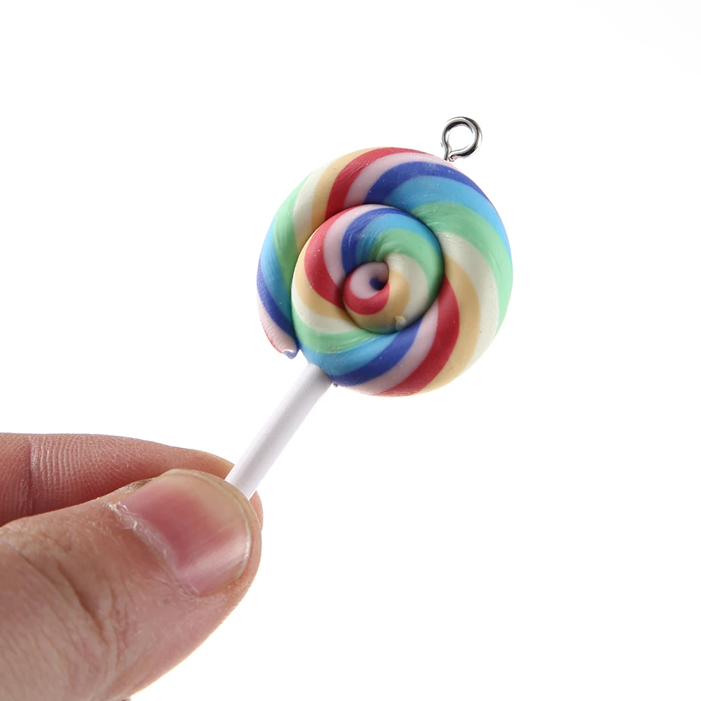 10 шт. Подвески ручной работы из полимерной глины в виде леденцов серьги