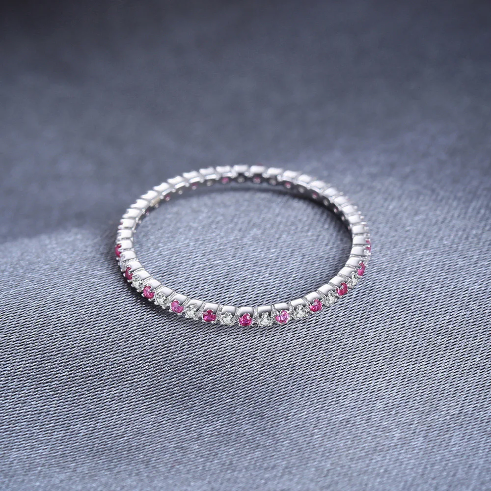 Jewelrypalace классический 0.19ct круглый создан Рубин обручальное Кольца для Для женщин