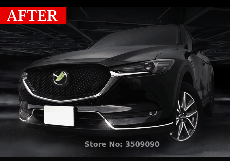 Для Mazda CX-5 CX5- KF передний нижний бампер Литье гриль накладка наклейки украшение автомобильные аксессуары стиль