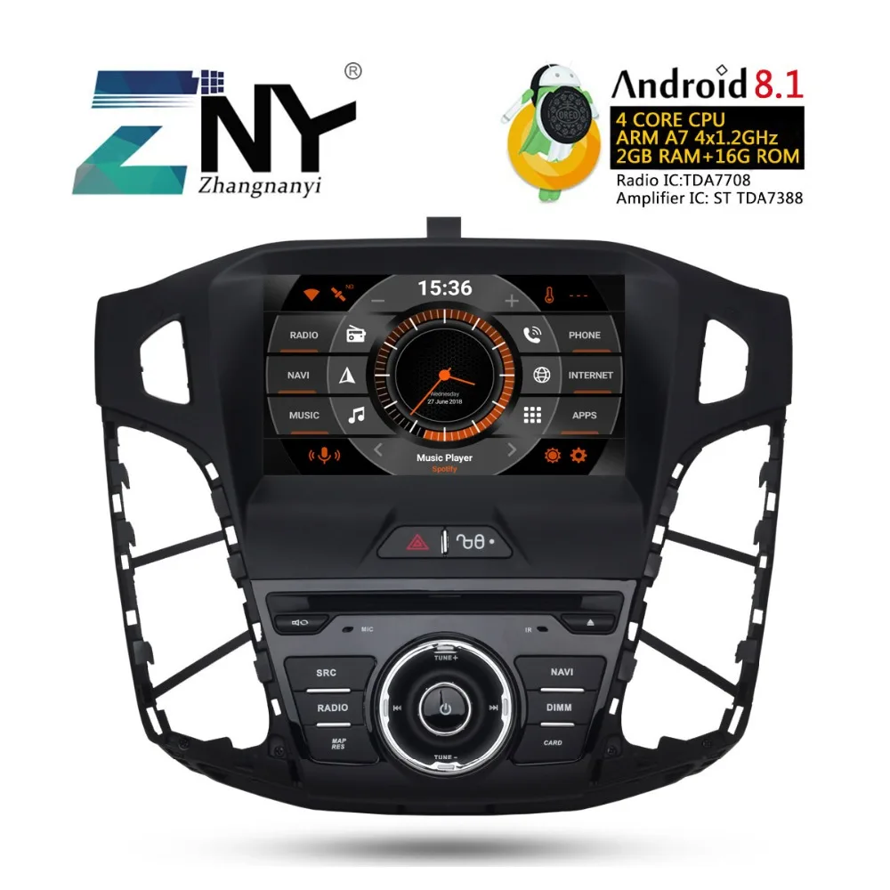 Android 8 1 автомобильный DVD Автомагнитола для фокуса 2011-2017 gps навигация Bluetooth
