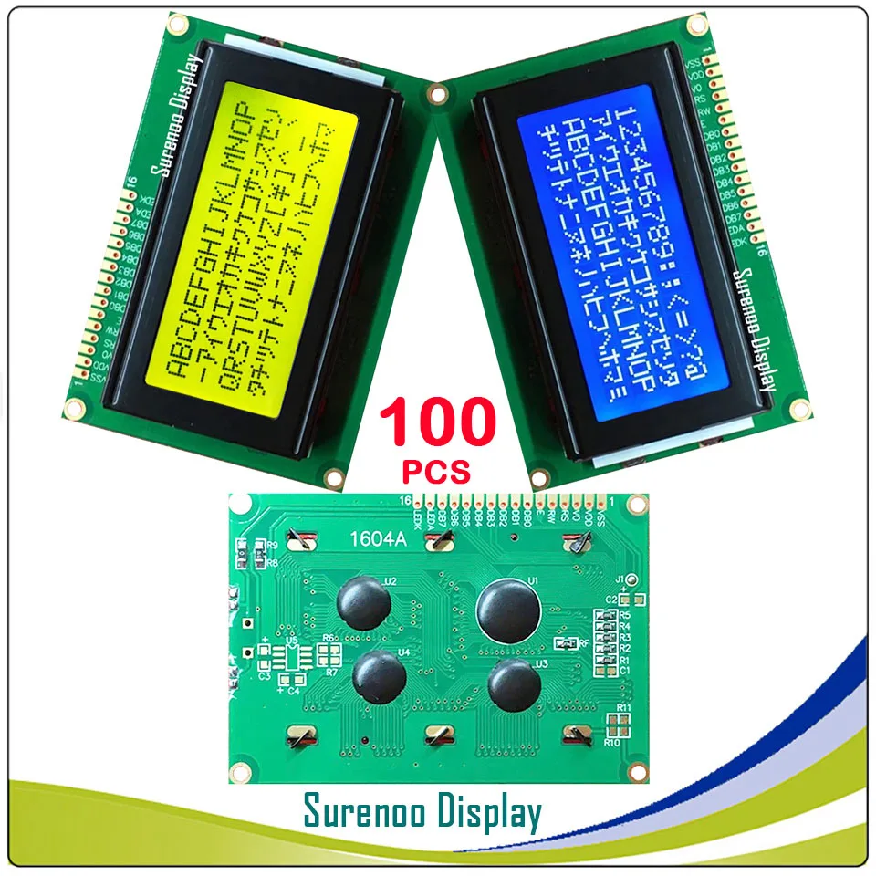 164 шт. X 1604 16X4 100 Характер ЖК-дисплей модуль экран LCM желтый зеленый синий со