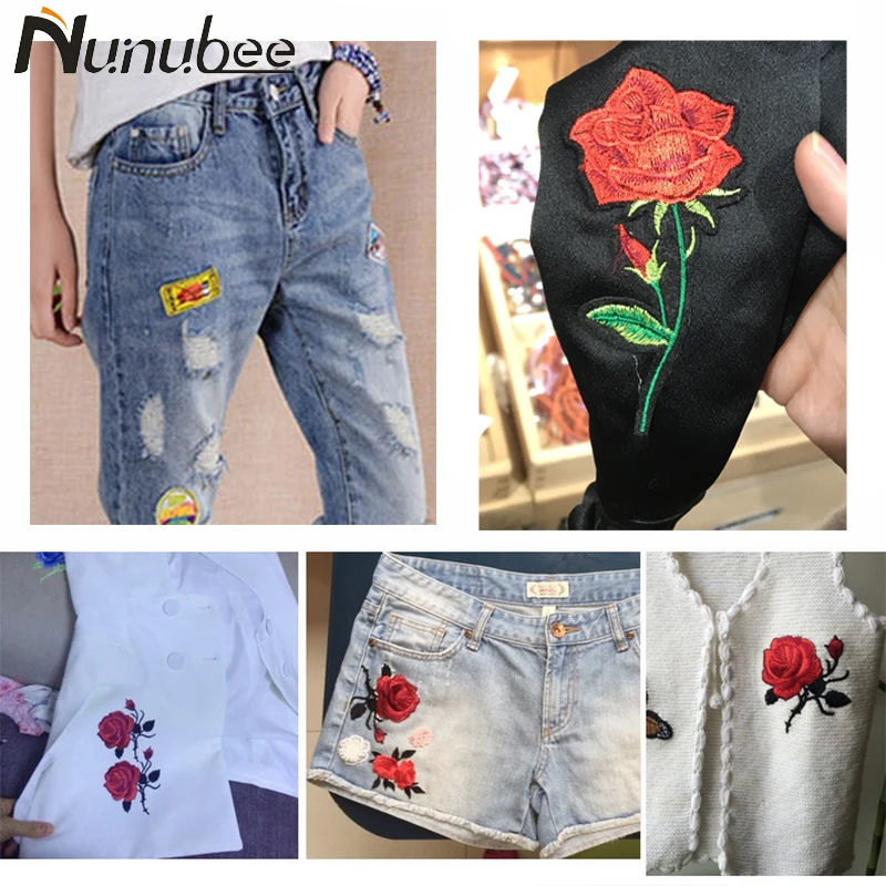 Nunubee 1 шт. красные нашивки с короной Птицы железная аппликация для одежды клеем