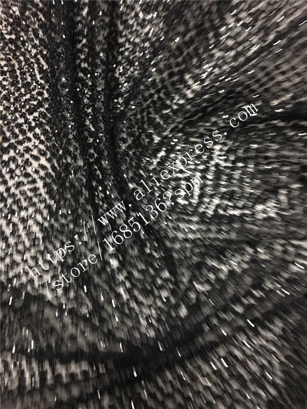 Black Top grade tulle lace fabric with sequins glued glitter african net for evening dress H-54231 | Дом и сад