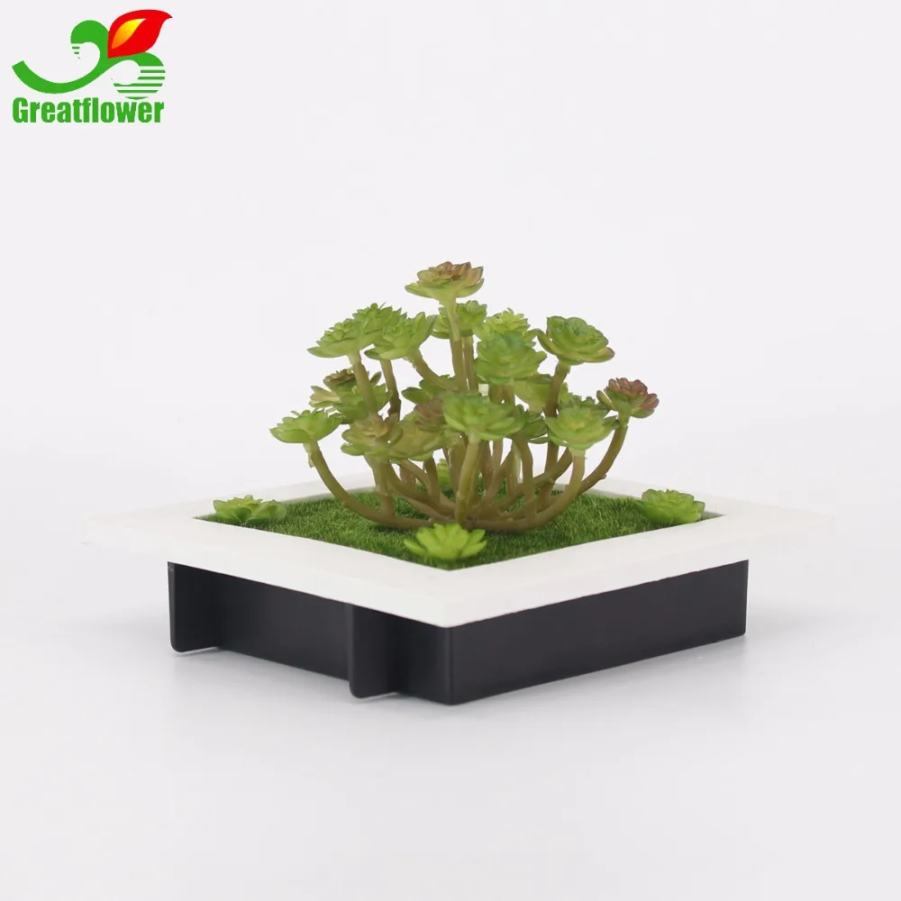 Greatflower 1 шт.. креативная 3D искусственная растительная рамка зеленый 24 мини цветы
