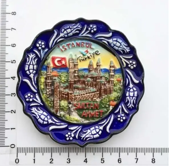 Золотая ТУРЕЦКАЯ МЕЧЕТЬ 3D высокого класса ручная роспись обувь магниты на холодильник сувениры подарок холодильник магнитная наклейка - Цвет: 006