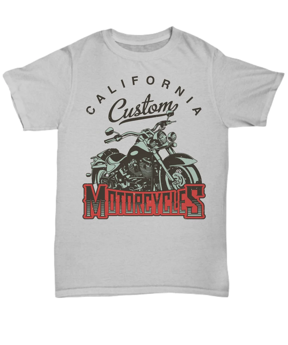 

Hot Sale 100% Cotton California Custom Motorcycles - Graphic Tee T-Shirt - Unisex Tee Summer Style Tee Shirt