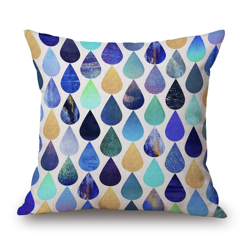 

1piece 45x45cm Decorative Sofa Bed Home Decoration Pillow Case Cushion Cover home decor Color Water Drop pineapple Pattern