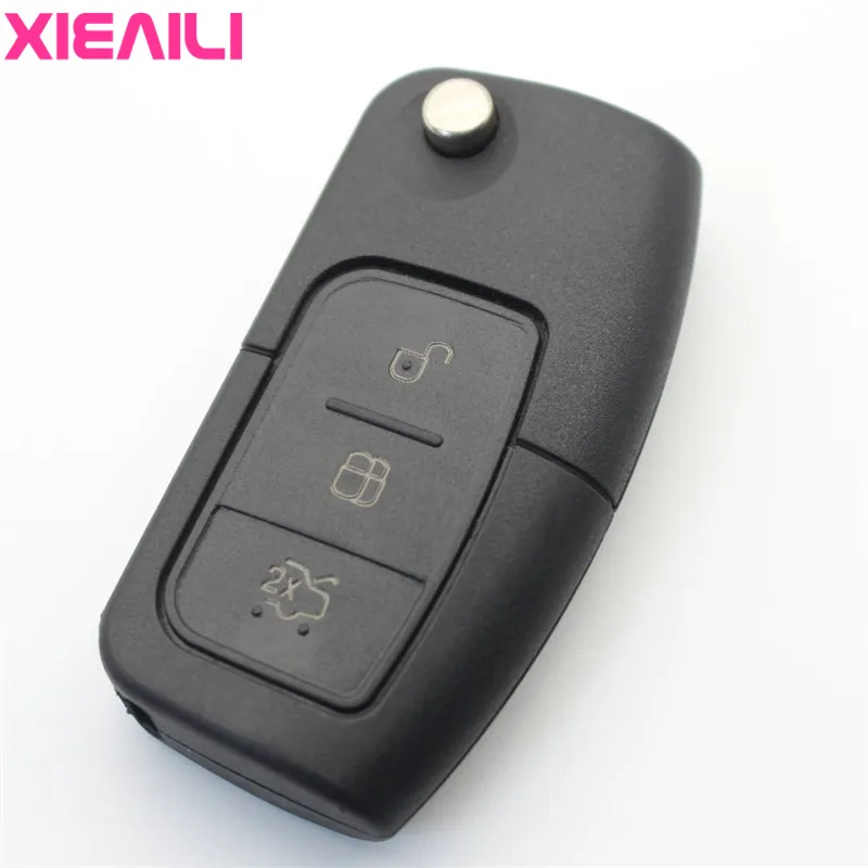 XIEAILI 10 шт. OEM 3 кнопки раскладной чехол для ключей с дистанционным управлением Ford
