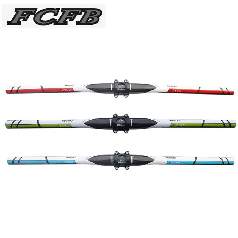 

FCFB углеродное волокно MTB руль для горного велосипеда 31,8*5800-740 мм Аксессуары для велосипеда 3k отделка Велоспорт один руль