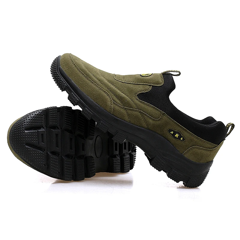 Мужские замшевые походные ботинки без застежки для активного отдыха путешествий